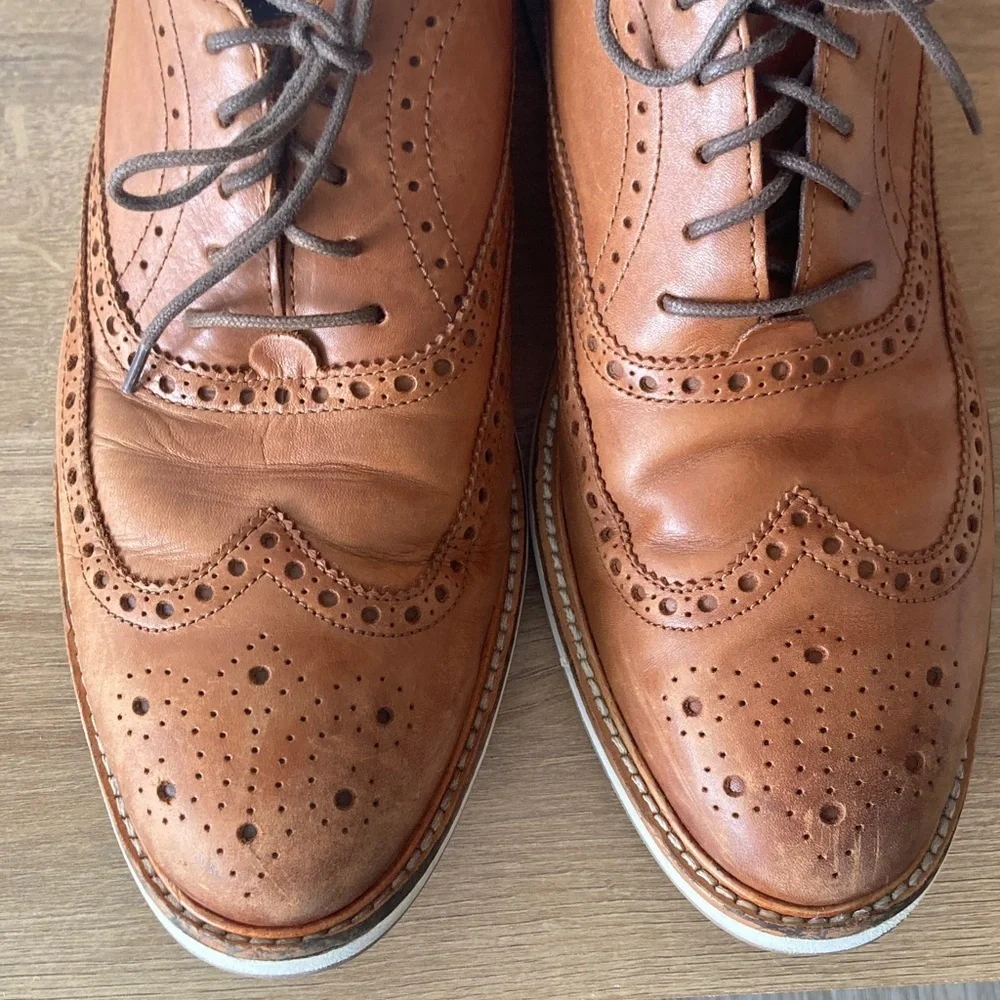 Cole Haan Tan Brogue Oxfords